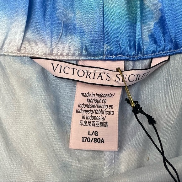 NWT VICTORIA’S SECRET Rainbow Sky Satin 2-pc Short Pajama Set top XL shorts L - Picture 10 of 14
